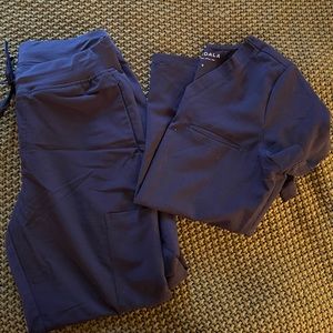 Mandala Navy jogger scrub set